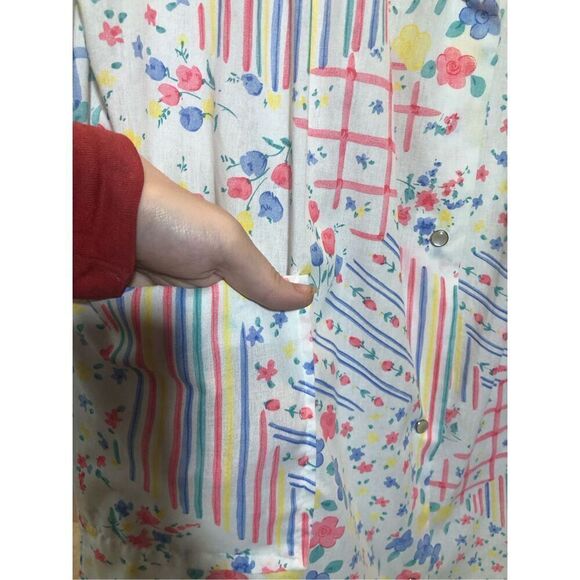 Dreamcoats Women’s White Floral Pattern Sleep Night Dress Size L (16-18) - Picture 3 of 7